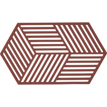 Zone Denmark Hexagon Поставка за горещи съдове 24 см, тъмночервен (36555)