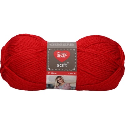 Red Heart Příze Soft Barva: Červená 09925