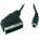 Royal Кабел Royal CABLE-SCART 27 108425, от SCART(м) към S-video(м), 1.5m, черен