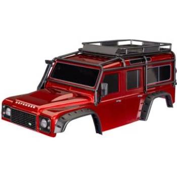Traxxas каросерия TRX-4 Land Rover Defender червена (безскобова)