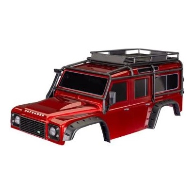 Traxxas каросерия TRX-4 Land Rover Defender червена (безскобова)