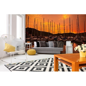 DIMEX ART s. r. o Самозалепваща се флизелинова фототапета яхтено пристанище 375 x 250 см
