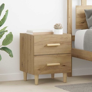 vidaXL Шкаф за легло 2 бр. Дъб 40 x 35 x 47.5см Инженерна дървесина (880552)