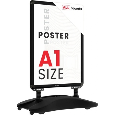 Allboards Reklamní Áčko A1 OWZ Waterbase – ČERNÝ hliníkový rám, Z_OWZ_WATER_A1BK