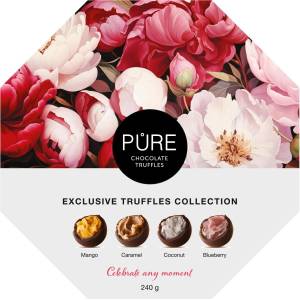 Pure Шоколадови трюфели Асорти Цветя 240г
