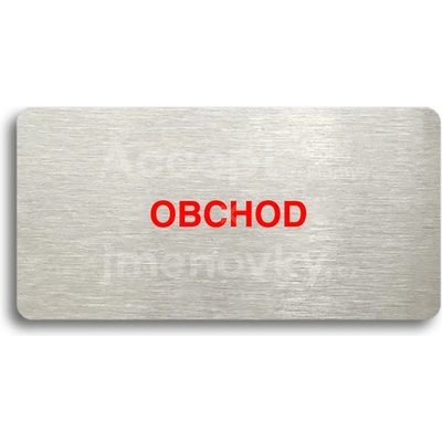 ACCEPT Piktogram OBCHOD - stříbrná tabulka - barevný tisk bez rámečku
