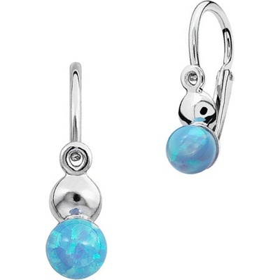 Soluna dětské z bílého zlata 335-0298 Opál