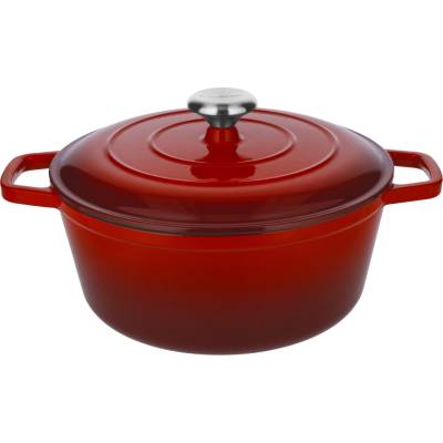 Silvercrest Liatinový hrniec Premium, 27 cm červená 100409575