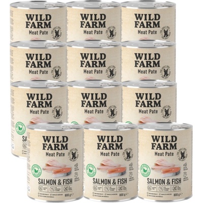 Wild Farm Pate Salmon&Fish 12 x 800 g