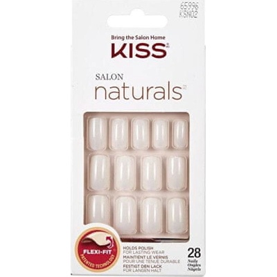 KISS Prírodné nechty vhodné pre lakovanie 65996 Salon Natura l s Nails 28 ks