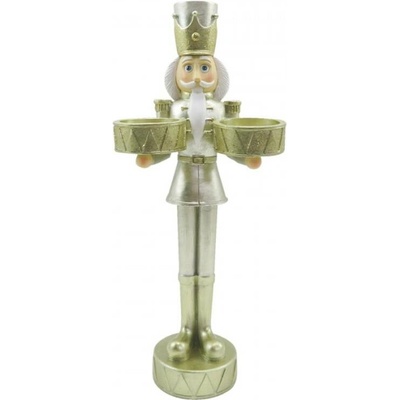 Vánoční dekorace Socha Louskáček Zlatý 12*8*28 cm – 12x8x28 cm