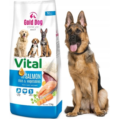 Gold Dog Vital Premium lososové rýžové 12 kg