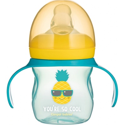 Canpol babies tréninkový hrníček s úchyty So Cool tyrkysový 150 ml