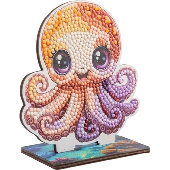 Craft Buddy Комплект за диамантена бродерия, Craft Buddy, Crystal Art Buddies, Октопод, 7 части
