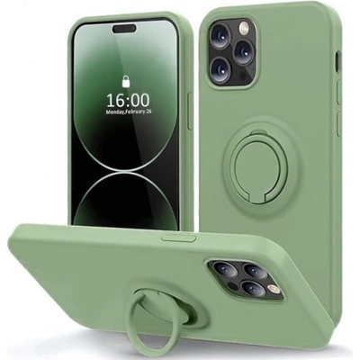 Mobi-Fon Силиконов кейс bSmart Finger Grip, За iPhone 16 Pro Max (6.9), Ментов (IPH-16PMAX-003)