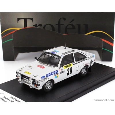 Trofeu Ford england Escort Mkii N 39 Rally Montecarlo 1980 Nicolas Koob Win Jacoby Bílá 1:43
