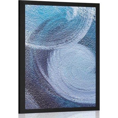 Plakát moderní abstraktní tahy - 60x90 silver