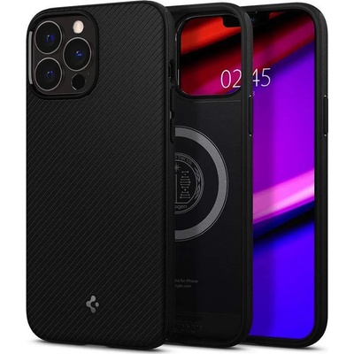 Spigen Mag Armor Case - силиконов (TPU) калъф с висока степен на защита с MagSafe за iPhone 13 Pro Max (черен)
