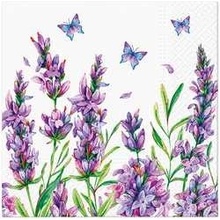 TaT Ubrousky Lavender Butterfly 33x33cm