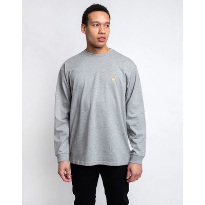 Carhartt WIP L/S Chase T-Shirt Grey Heather Gold