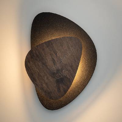 Sigma Led аплик pedra led/7w/230v черен/кафяв (si0435)