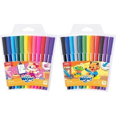 Deli Color wow! флумастери EC165-12, (10910082)