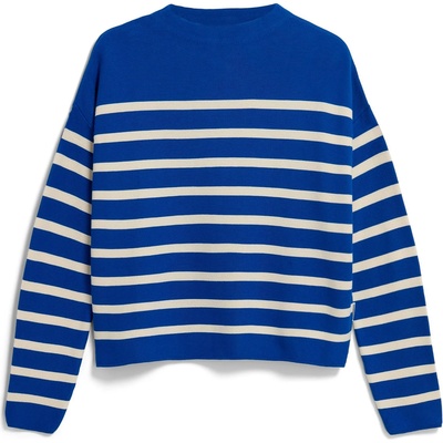 ARMEDANGELS Дамски пуловер ARMEDANGELS Women's Merinaa Stripes Knit Sweater Jumper - Dynamo Blue / Oatmilk (117-3693-0212)