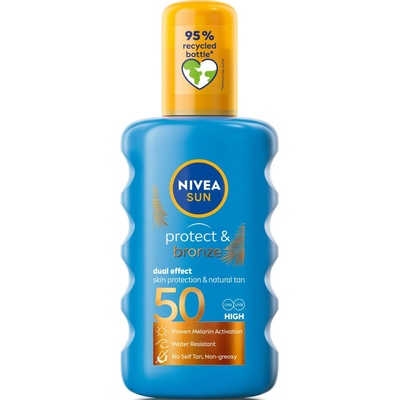Nivea Sun Слънцезащитен спрей Protect & Bronze, SPF50, 200 ml