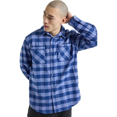 Burton Favourite flanelová košile dlouhý rukáv Buffalo Plaid slate blue