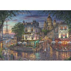 Schmidt Spiele - Puzzle Robert Finale: Montmartre district, Paris, France - 1 000 piese