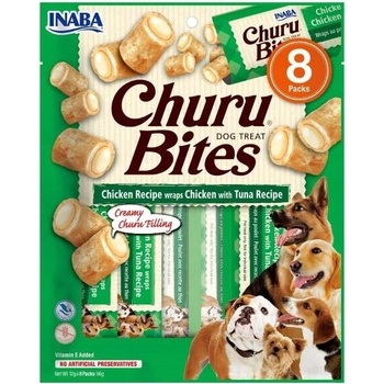Inaba Churu Bites dog snack kuře tuňák a hřebenatka 8 x 12 g