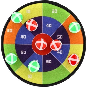 Teddies Terč na suchý zip oboustranný 27cm + míčky 8ks v sáčku