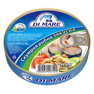 DI MARE Скумрия рибна закуска 160 гр