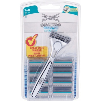 Wilkinson Sword Quattro Essential 4 + 9 ks hlavic