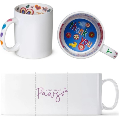 Design Motto Hrneček Moje děti mají tlapky Děkuji Standard Dárky Sublistar 330 ml
