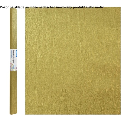 Krepový papier 0,5m x 2m zlatý perleťová farba LU