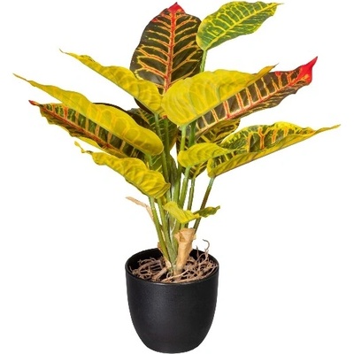 Umělá květina Croton v květináči, 35cm