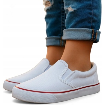 Tenisky s bielym zasúvaním na boku gumičky 6590