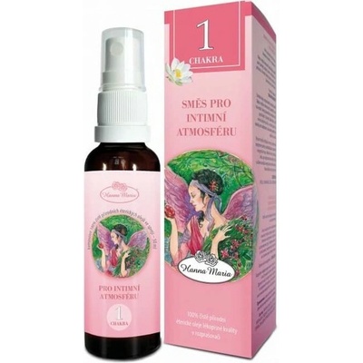 Hanna Maria Esenciálny olej v rozprašovači 1. čakra - SEBAUVEDOMENIE zmes pre intímnu atmosféru 50 ml