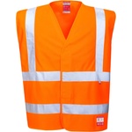 Portwest hi-vis bizflame work fr71 / Огнеупорна светлоотразителна жилетка, антистатична - hv оранжева s/m (fr71orrs/m)