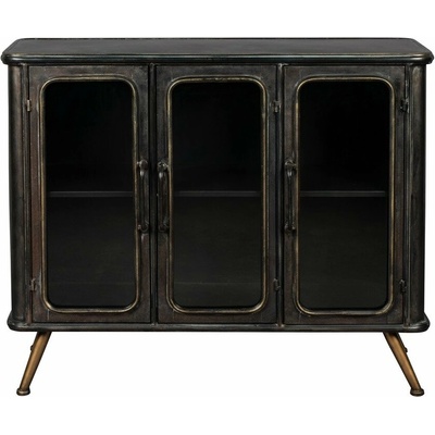 Dutchbone Denza 100x80x37 cm Čierna kovová
