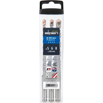 Alpen SDS+ F4 Box 3 pcs. 5-6-8x1 60