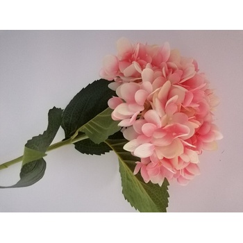 HORTENZIE - umělá květina světle růžová růžová