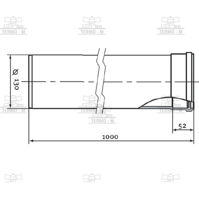 PROTHERM Rúrka predlžovacia Ø 130 mm – 1 m T30K-1000 0020079302