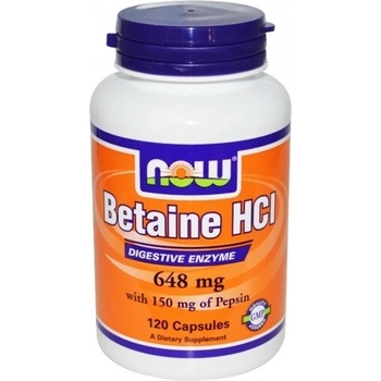 Now Foods Betaine HCL 648 mg Pepsín 120 kapsúl