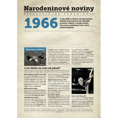 Narodeninové noviny 1966 s vlastným textom a fotografiou S fotografiou a textom