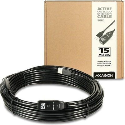Axagon ADR-215 USB2.0 aktivní prodlužka/repeater, 15m