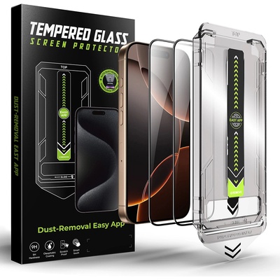 Techsuit Протектор за iPhone 16 Pro Max - Techsuit - TitanGlass FullCover (2 броя) - Черен