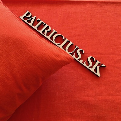 Patricius Ľanové obliečky oranžové hotelový uzáver 140x200 70x90