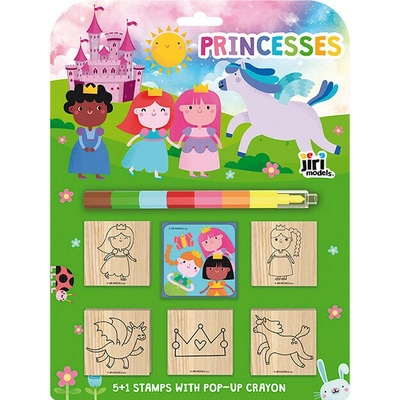 Pečiatky 5 + 1 s voskovkou Princezné - Jiri Models SK